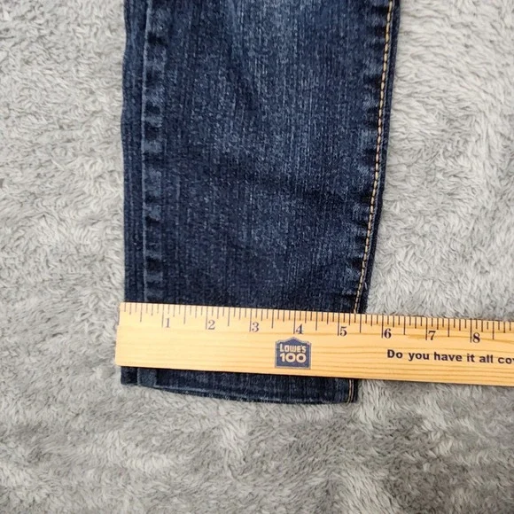 Rue21 Jeans Juniors 0 Short Blue Slim Fit Dark Wash Embroidered Pockets Stretch - Picture 12 of 13